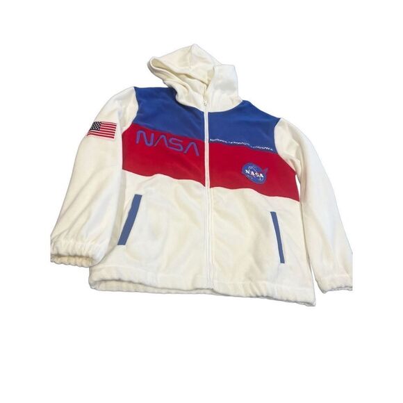 Zaful NASA embroidered fleece hoodie Jacket - Picture 3 of 7